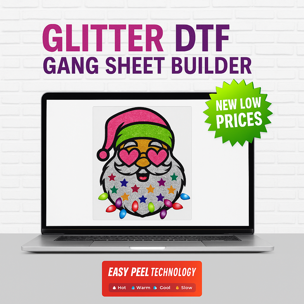 Upload Glitter DTF Gang Sheet