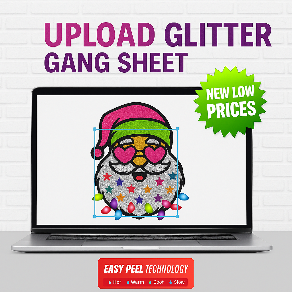 Upload Glitter DTF Gang Sheet