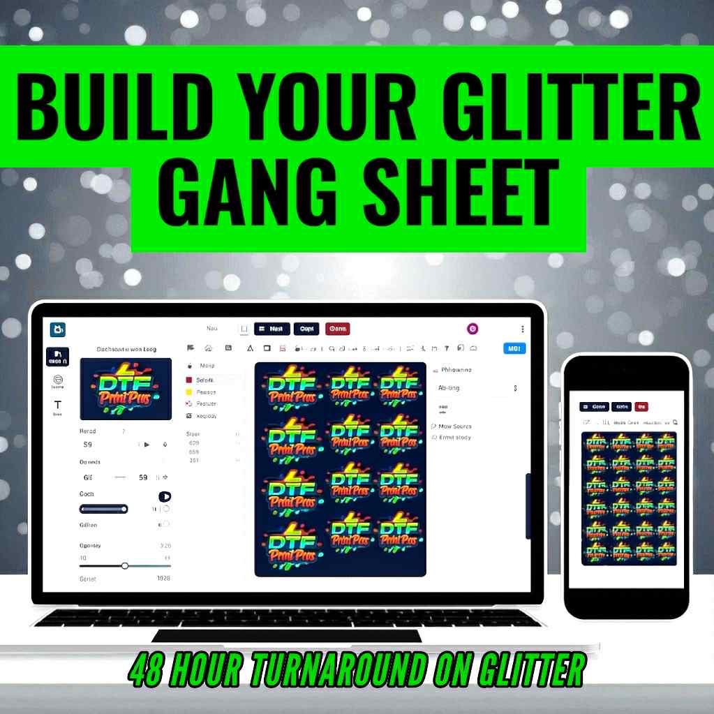 Glitter DTF Gang Sheet Builder